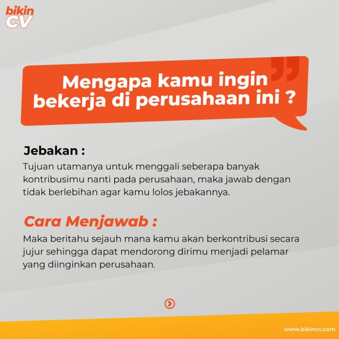 Alasan memilih perusahaan saat interview