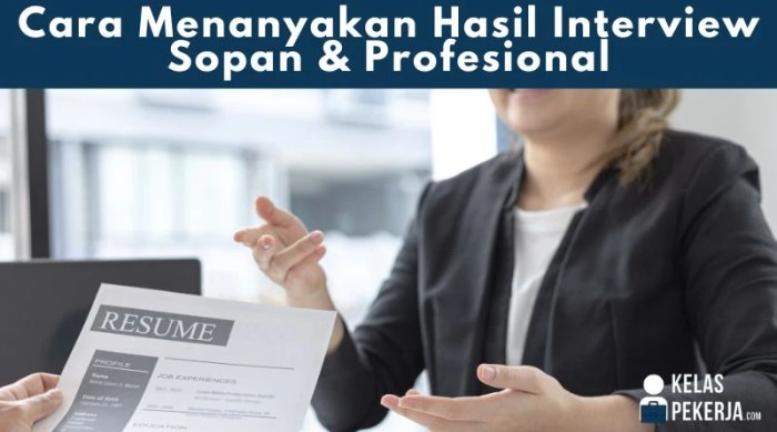 Cara menanyakan jadwal interview