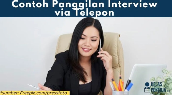 Contoh panggilan interview via telepon