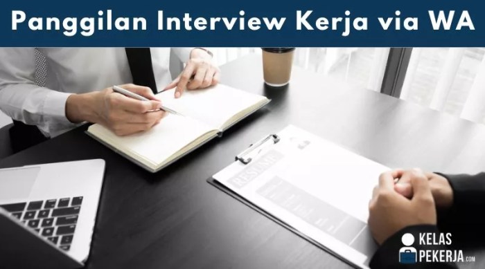 Contoh panggilan interview via wa