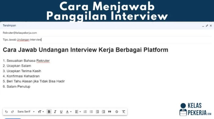 Panggilan interview via whatsapp