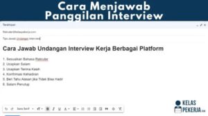 Cara membalas pesan panggilan interview