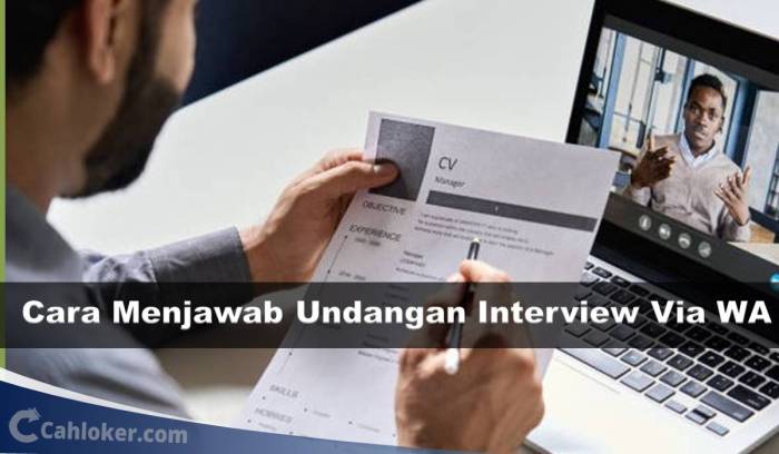 Cara menjawab undangan interview