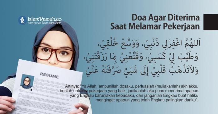 Doa agar interview lancar dan diterima kerja