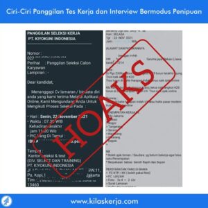 Contoh panggilan interview penipuan