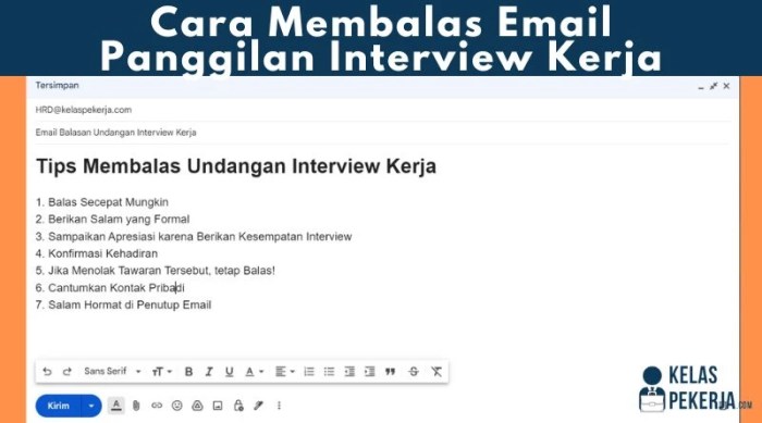 Cara konfirmasi kehadiran interview