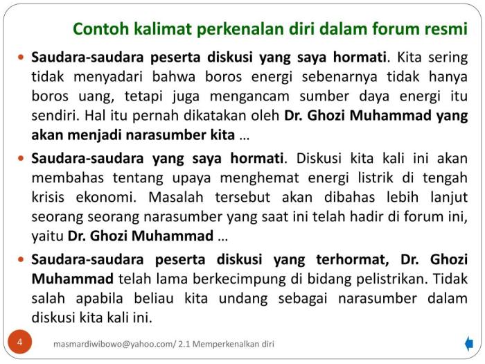 Contoh perkenalan interview