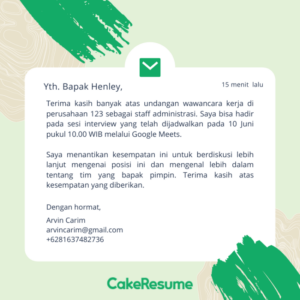 Contoh jawaban interview