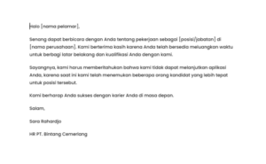 Contoh jawaban interview kerja