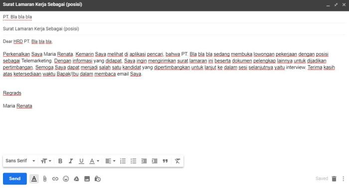 Contoh panggilan interview melalui email