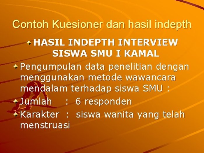 Indepth interview adalah