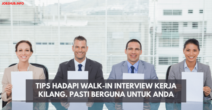 Lowongan kerja walk interview hari ini