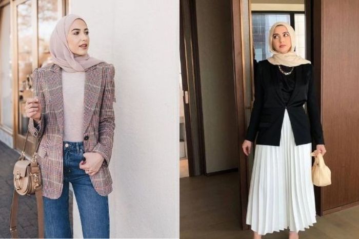 Outfit interview kerja hijab